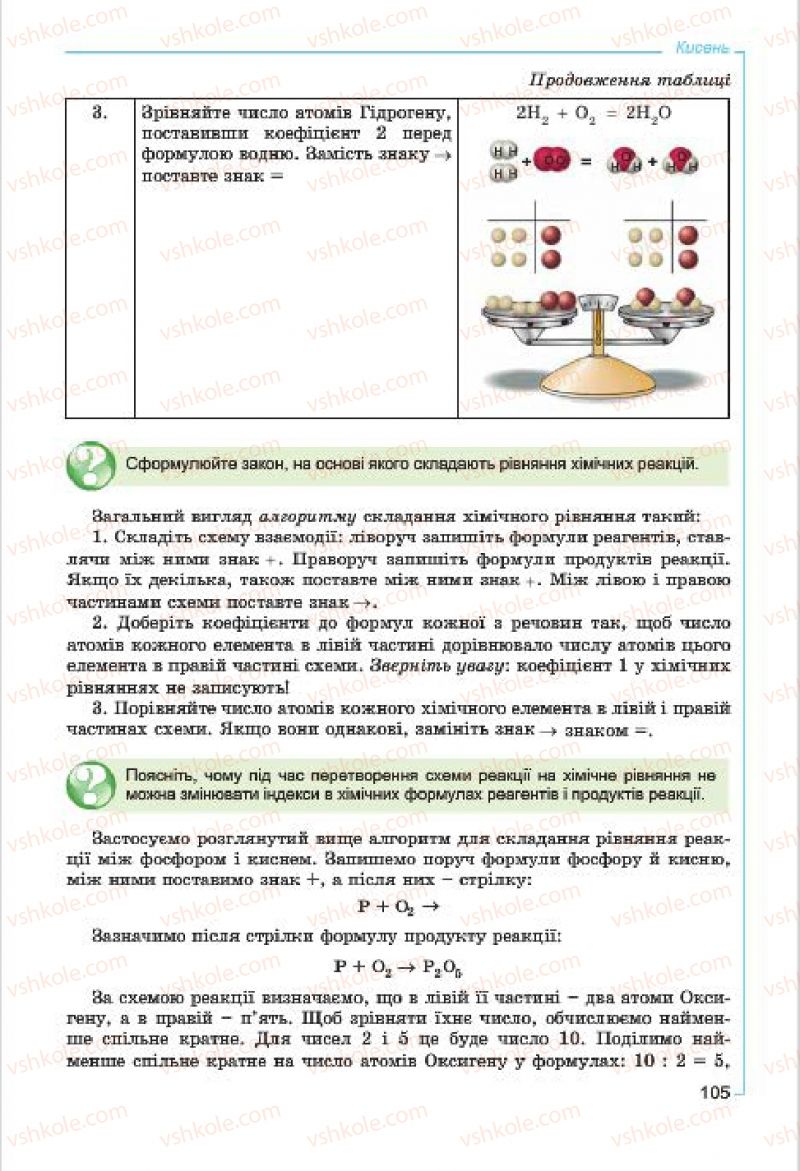 Страница 105 | Підручник Хімія 7 клас Г.А. Лашевська, А.А. Лашевська 2015