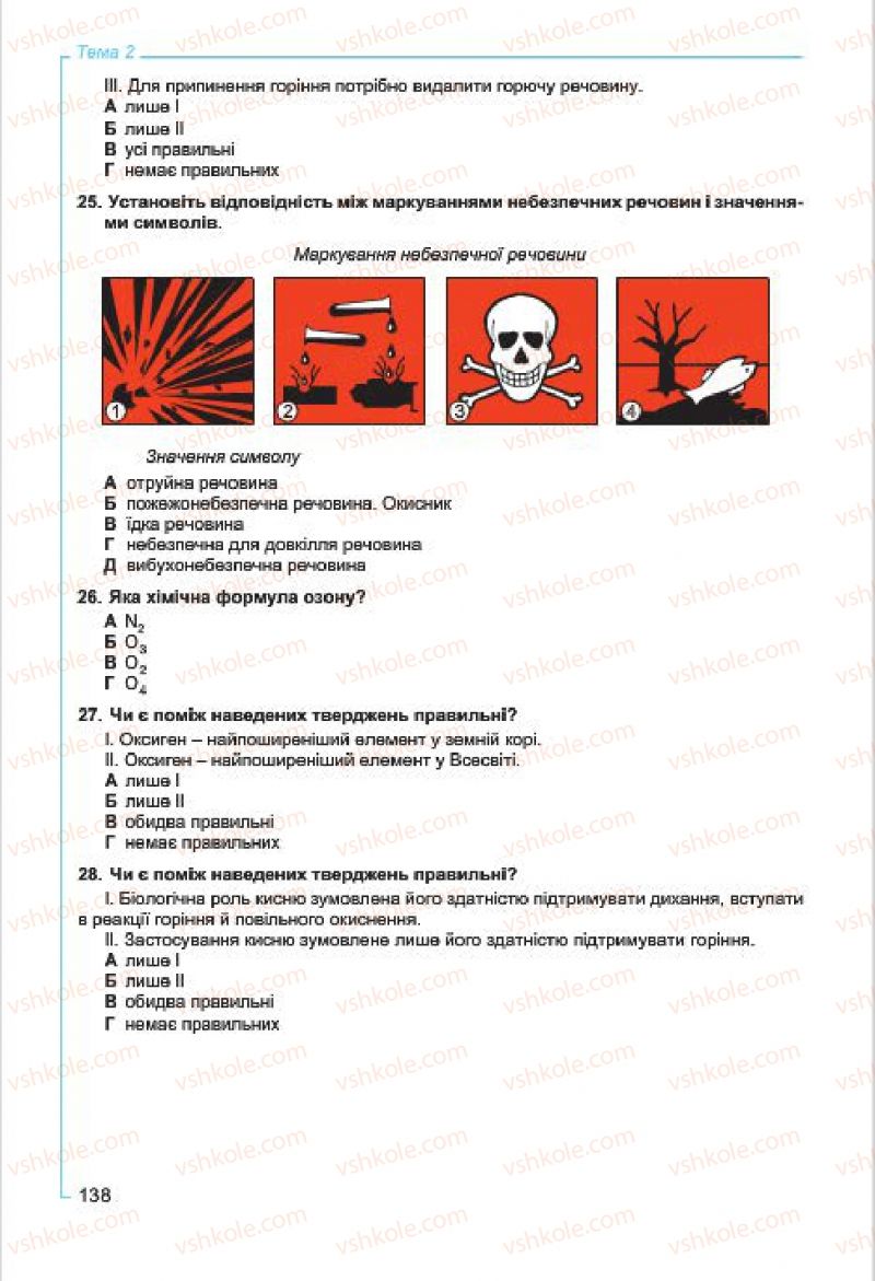 Страница 138 | Підручник Хімія 7 клас Г.А. Лашевська, А.А. Лашевська 2015