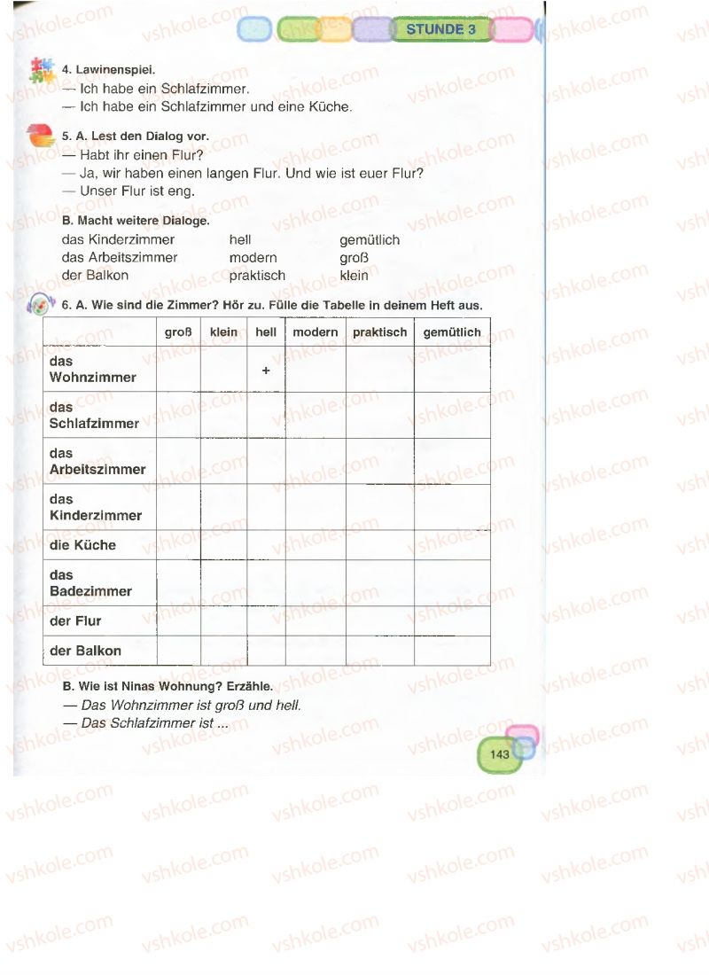 Страница 143 | Підручник Німецька мова 7 клас М.М. Сидоренко, О.А. Палій 2015 3 рік навчання
