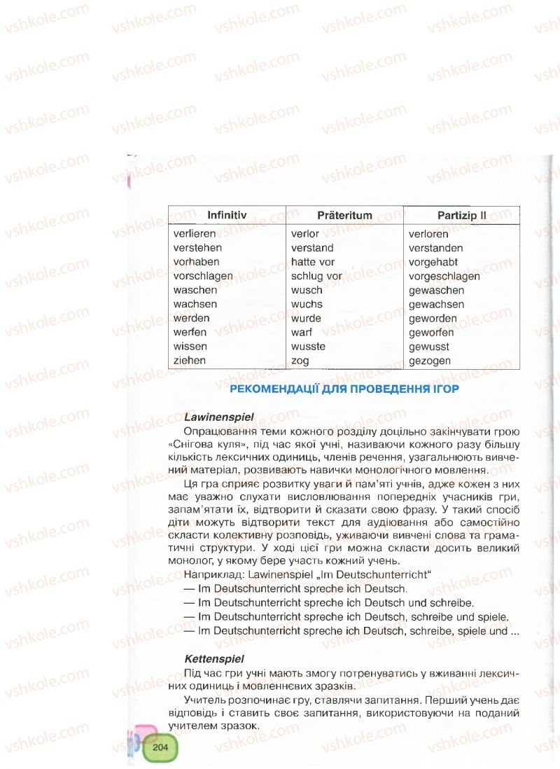 Страница 204 | Підручник Німецька мова 7 клас М.М. Сидоренко, О.А. Палій 2015 3 рік навчання