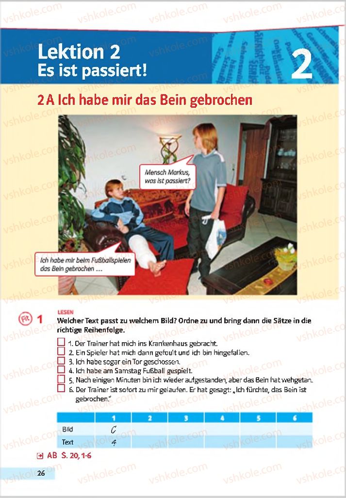 Страница 26 | Підручник Німецька мова 7 клас Н.П. Басай 2015 3 рік навчання