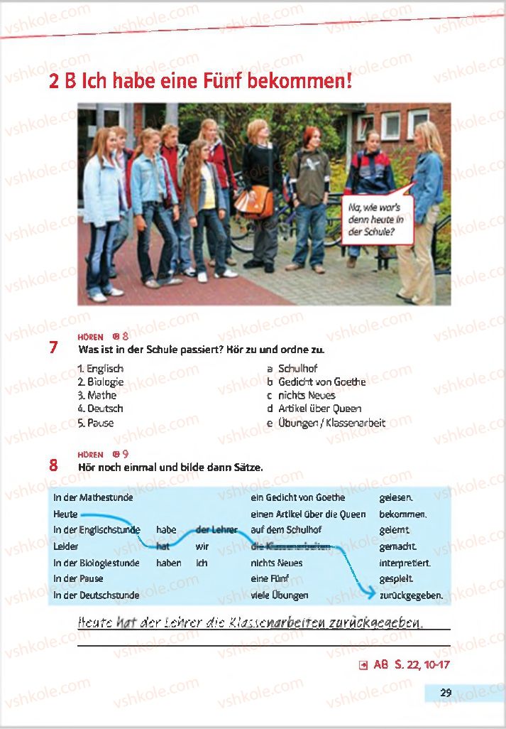 Страница 29 | Підручник Німецька мова 7 клас Н.П. Басай 2015 3 рік навчання