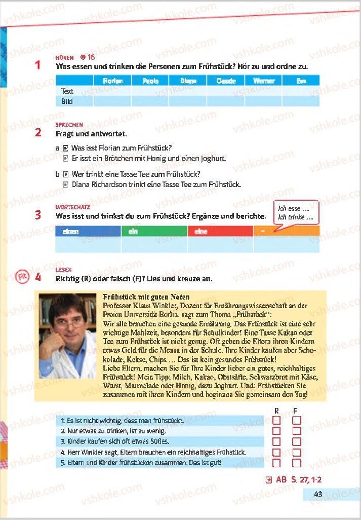 Страница 43 | Підручник Німецька мова 7 клас Н.П. Басай 2015 3 рік навчання