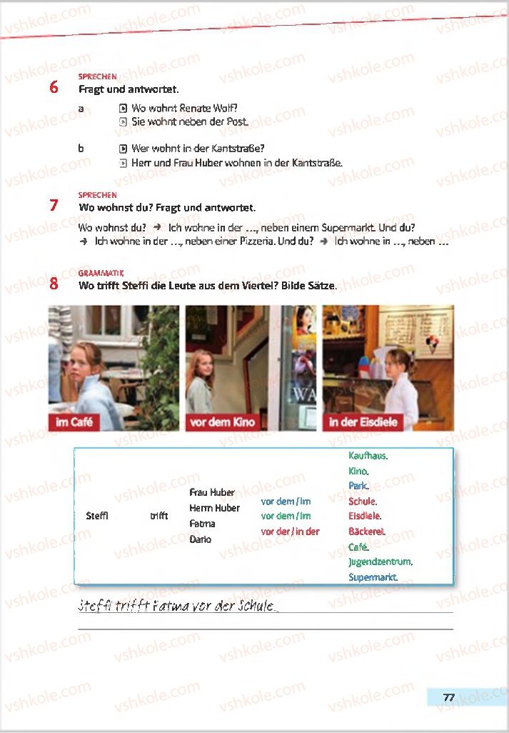 Страница 77 | Підручник Німецька мова 7 клас Н.П. Басай 2015 3 рік навчання