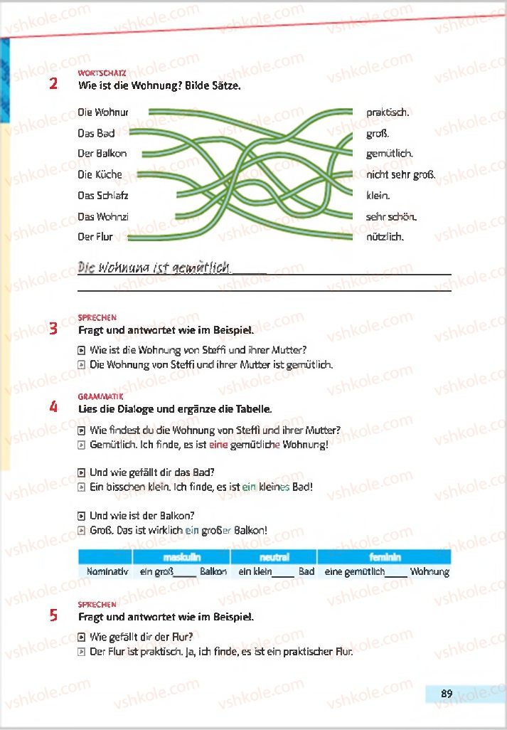 Страница 89 | Підручник Німецька мова 7 клас Н.П. Басай 2015 3 рік навчання