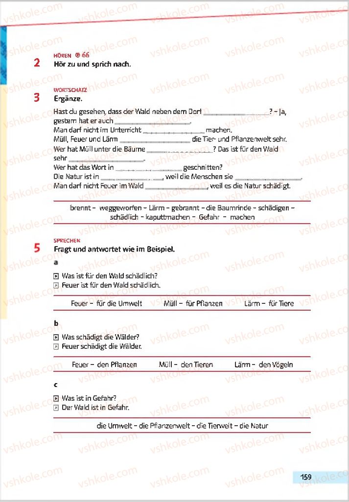 Страница 159 | Підручник Німецька мова 7 клас Н.П. Басай 2015 3 рік навчання