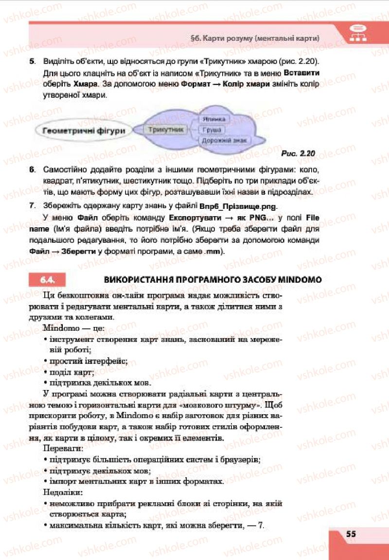Страница 55 | Підручник Інформатика 7 клас О.П. Казанцева, І.В. Стеценко, Л.В. Фурик 2015