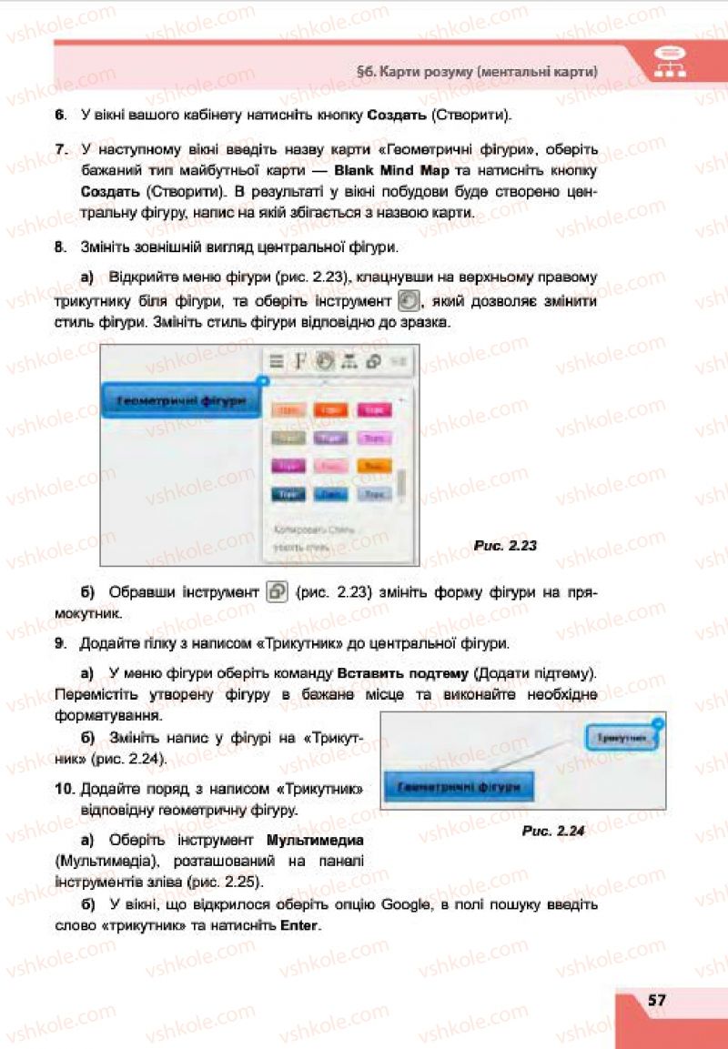 Страница 57 | Підручник Інформатика 7 клас О.П. Казанцева, І.В. Стеценко, Л.В. Фурик 2015