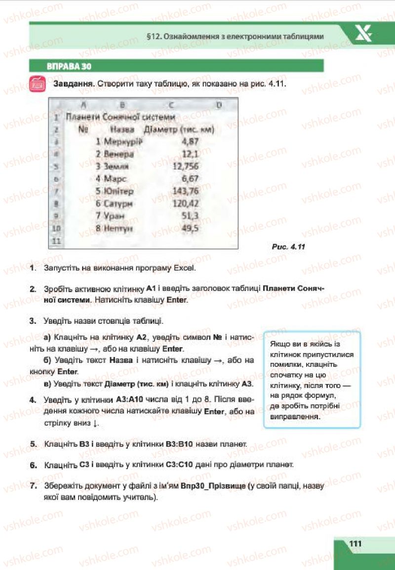 Страница 111 | Підручник Інформатика 7 клас О.П. Казанцева, І.В. Стеценко, Л.В. Фурик 2015