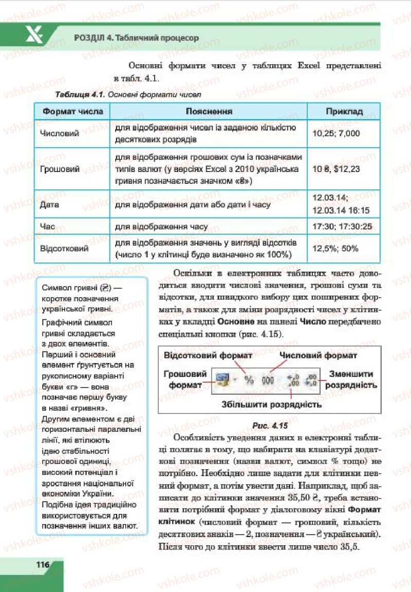 Страница 116 | Підручник Інформатика 7 клас О.П. Казанцева, І.В. Стеценко, Л.В. Фурик 2015