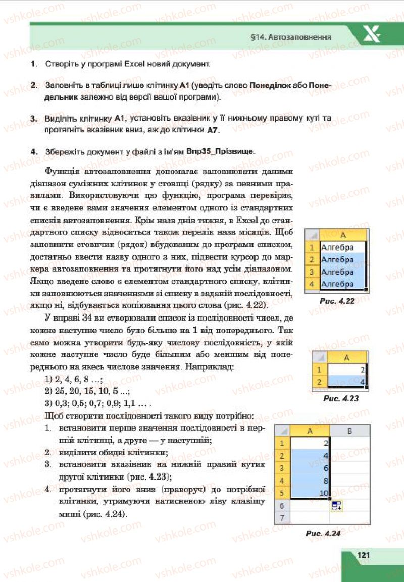 Страница 121 | Підручник Інформатика 7 клас О.П. Казанцева, І.В. Стеценко, Л.В. Фурик 2015