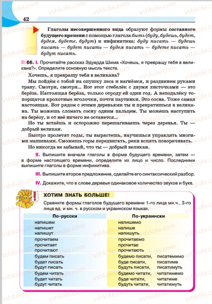 Страница 42 | Підручник Русский язык 7 клас Е.И. Быкова, Л.В. Давидюк, Е.Ф. Рачко 2015