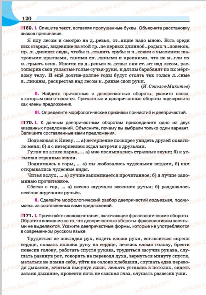 Страница 120 | Підручник Русский язык 7 клас Е.И. Быкова, Л.В. Давидюк, Е.Ф. Рачко 2015