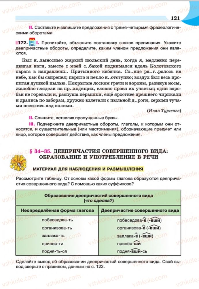 Страница 121 | Підручник Русский язык 7 клас Е.И. Быкова, Л.В. Давидюк, Е.Ф. Рачко 2015