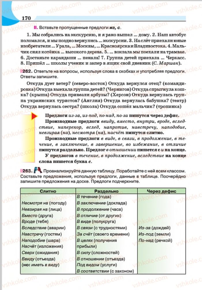 Страница 170 | Підручник Русский язык 7 клас Е.И. Быкова, Л.В. Давидюк, Е.Ф. Рачко 2015