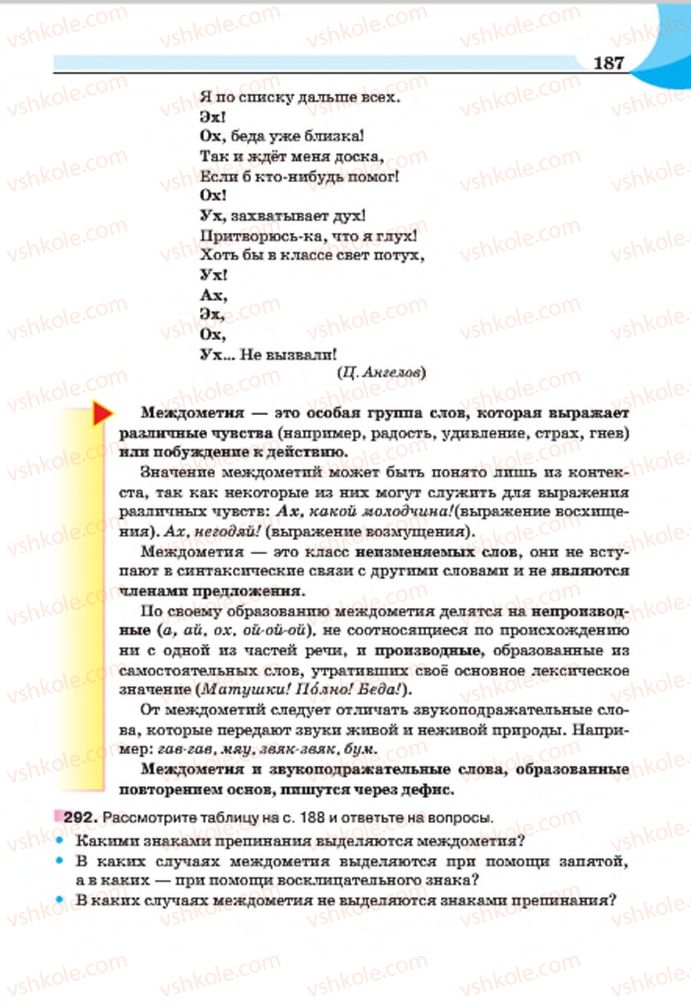 Страница 187 | Підручник Русский язык 7 клас Е.И. Быкова, Л.В. Давидюк, Е.Ф. Рачко 2015