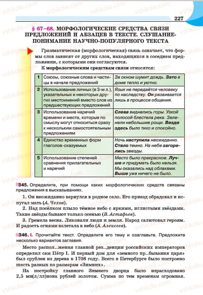 Страница 227 | Підручник Русский язык 7 клас Е.И. Быкова, Л.В. Давидюк, Е.Ф. Рачко 2015