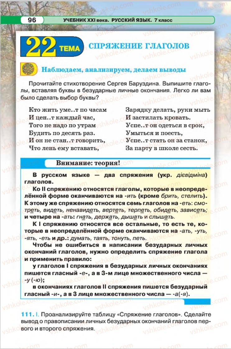 Страница 96 | Підручник Русский язык 7 клас Л.В. Давидюк, В.И. Стативка 2015 7 год обучения