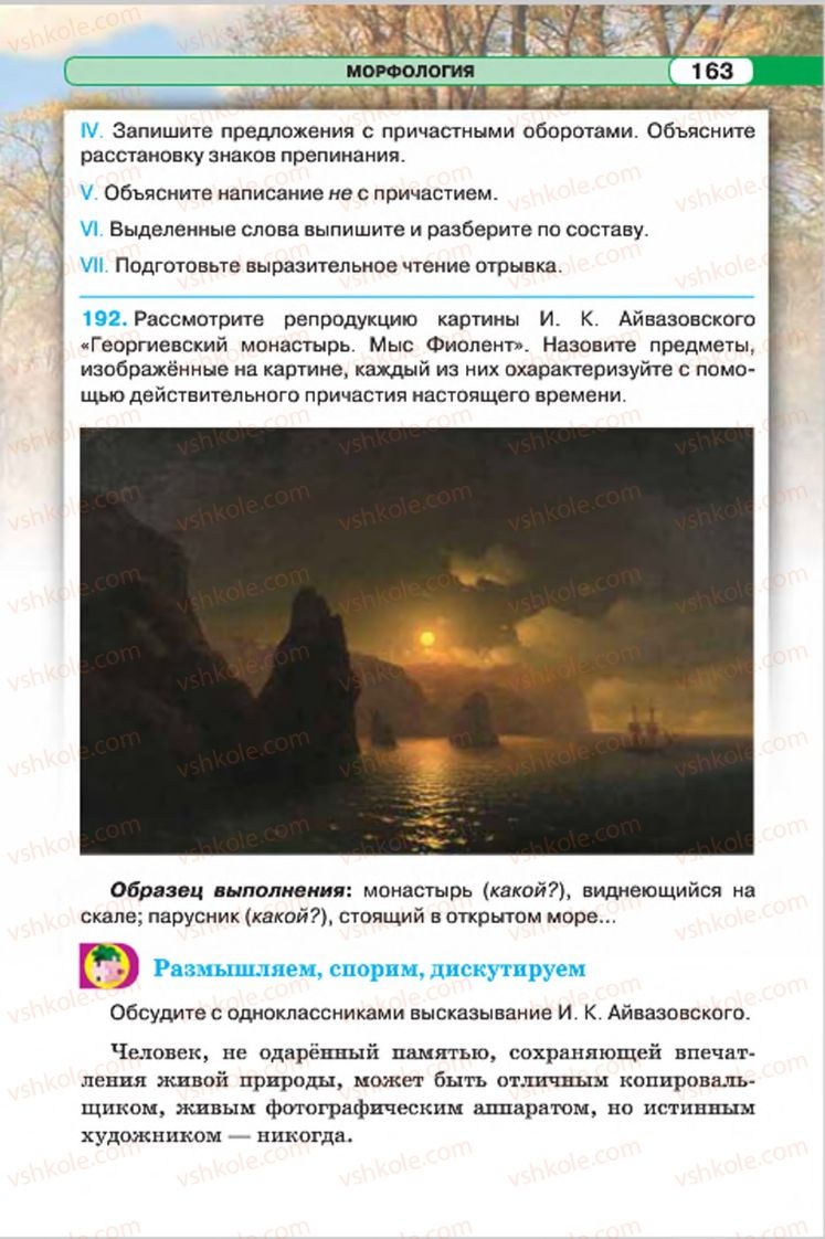 Страница 163 | Підручник Русский язык 7 клас Л.В. Давидюк, В.И. Стативка 2015 7 год обучения