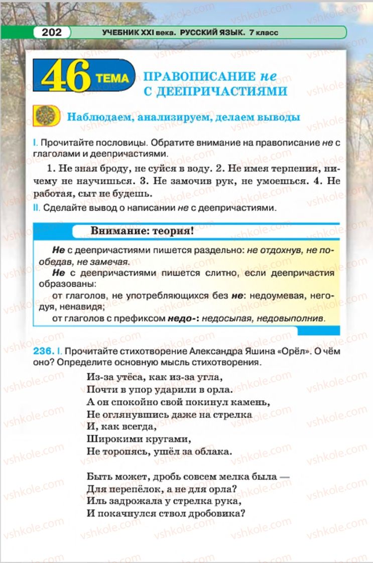 Страница 202 | Підручник Русский язык 7 клас Л.В. Давидюк, В.И. Стативка 2015 7 год обучения