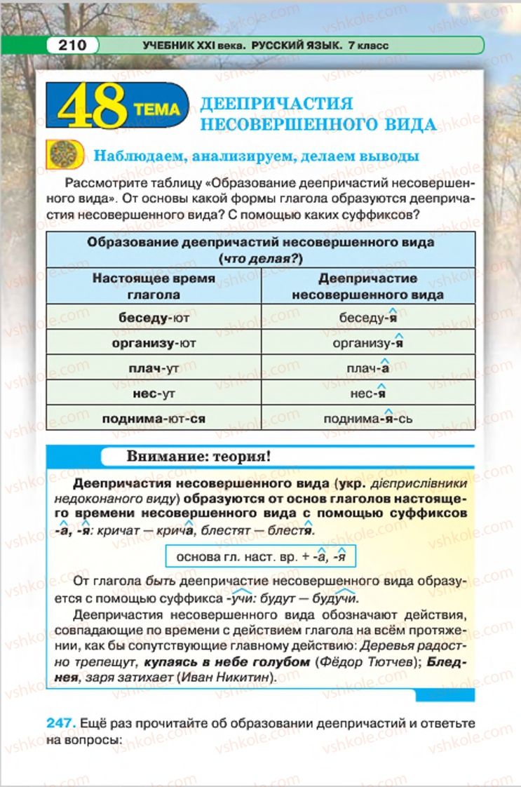 Страница 210 | Підручник Русский язык 7 клас Л.В. Давидюк, В.И. Стативка 2015 7 год обучения