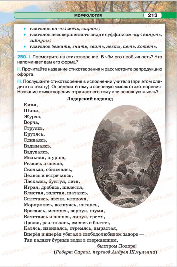 Страница 213 | Підручник Русский язык 7 клас Л.В. Давидюк, В.И. Стативка 2015 7 год обучения