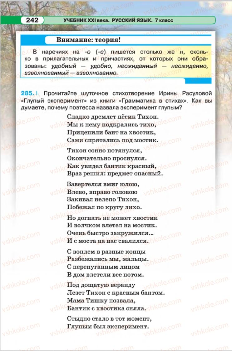 Страница 242 | Підручник Русский язык 7 клас Л.В. Давидюк, В.И. Стативка 2015 7 год обучения