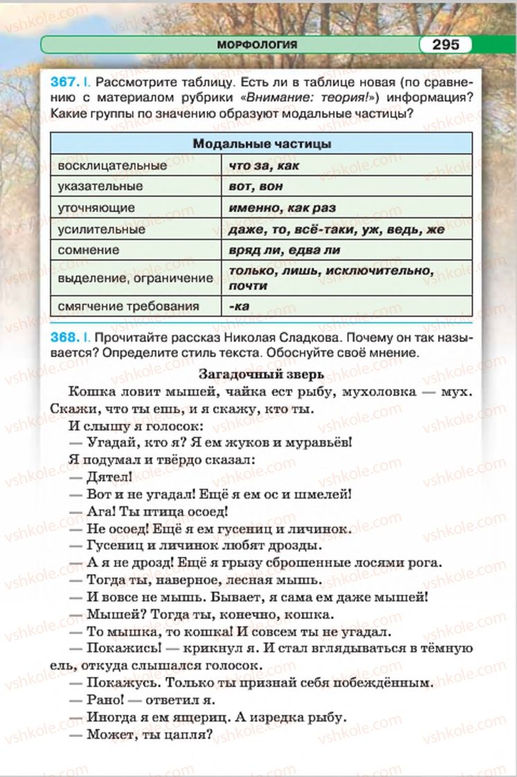Страница 295 | Підручник Русский язык 7 клас Л.В. Давидюк, В.И. Стативка 2015 7 год обучения