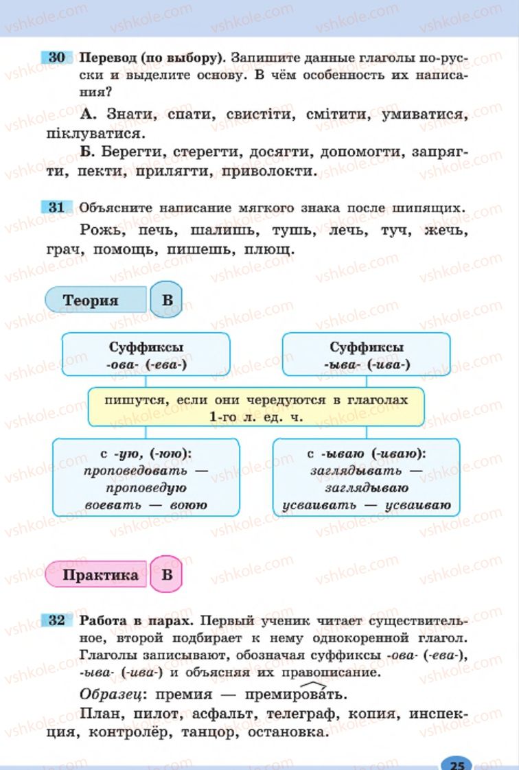 Страница 25 | Підручник Русский язык 7 клас Н.Ф. Баландина, К.В. Дегтярёва, С.А. Лебеденко 2015 7 год обучения