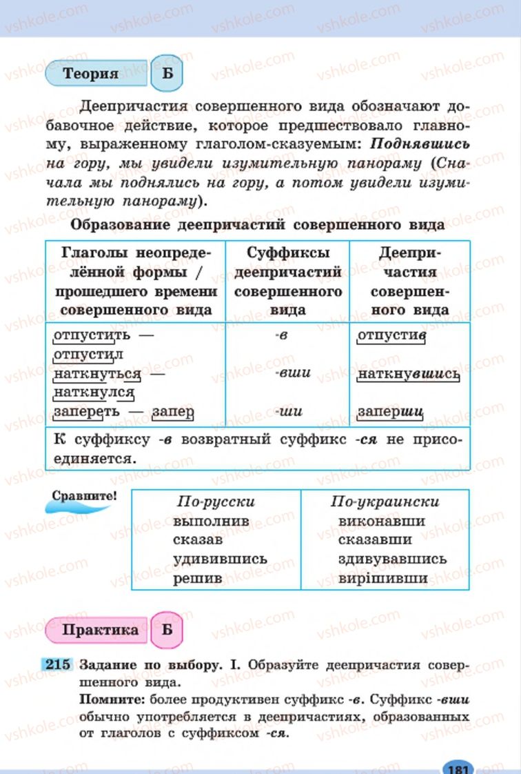 Страница 181 | Підручник Русский язык 7 клас Н.Ф. Баландина, К.В. Дегтярёва, С.А. Лебеденко 2015 7 год обучения