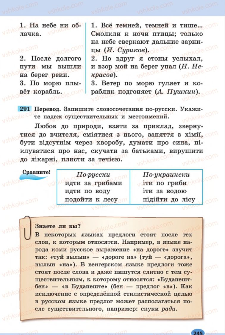 Страница 245 | Підручник Русский язык 7 клас Н.Ф. Баландина, К.В. Дегтярёва, С.А. Лебеденко 2015 7 год обучения