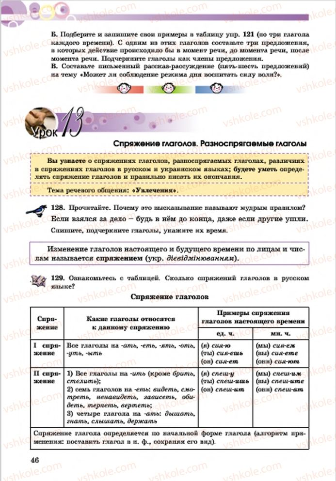 Страница 46 | Підручник Русский язык 7 клас Е.И. Самонова, Т.М. Полякова 2015 7 год обучения
