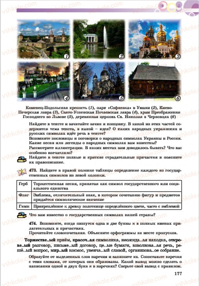 Страница 177 | Підручник Русский язык 7 клас Е.И. Самонова, Т.М. Полякова 2015 7 год обучения