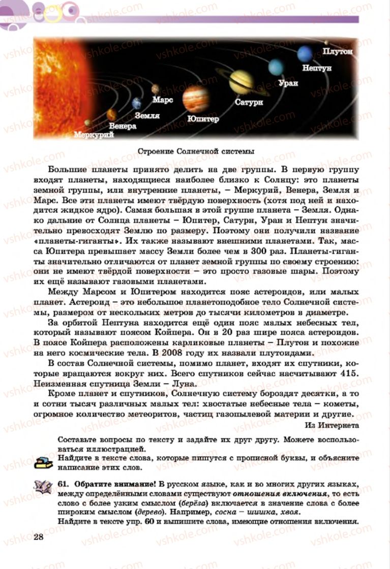 Страница 28 | Підручник Русский язык 7 клас Т.М. Полякова, Е.И. Самонова, А.М. Приймак 2015 3 год обучения