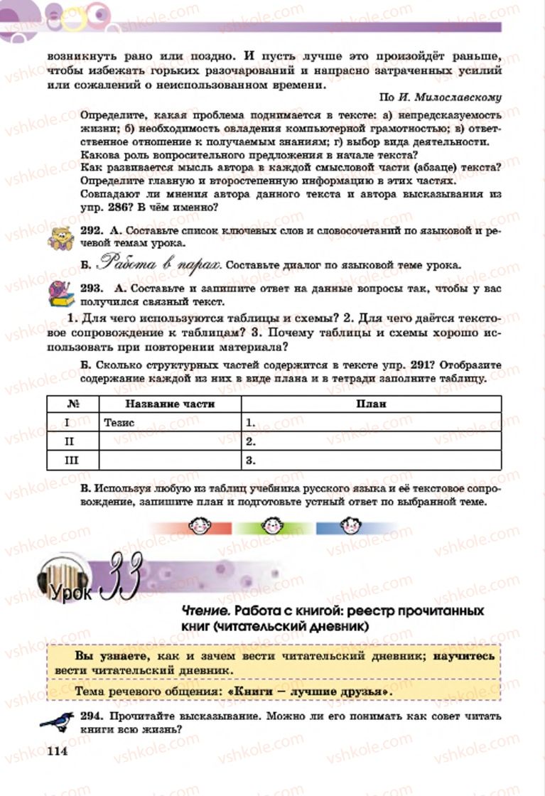 Страница 114 | Підручник Русский язык 7 клас Т.М. Полякова, Е.И. Самонова, А.М. Приймак 2015 3 год обучения