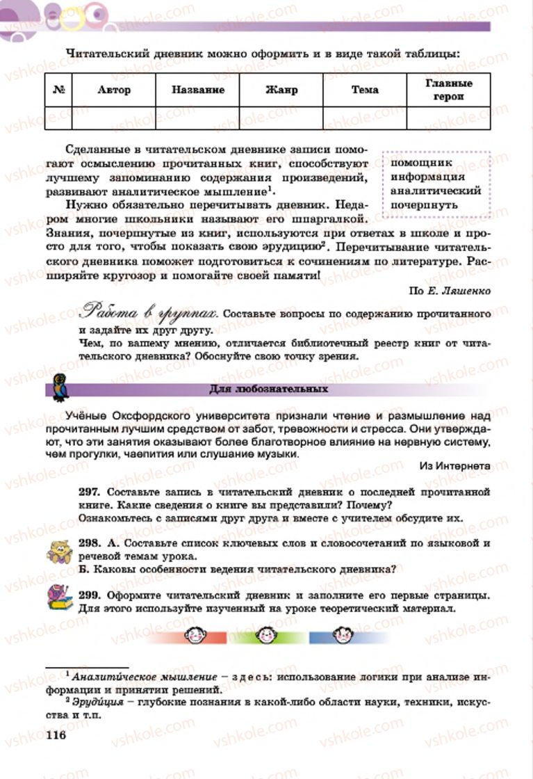 Страница 116 | Підручник Русский язык 7 клас Т.М. Полякова, Е.И. Самонова, А.М. Приймак 2015 3 год обучения