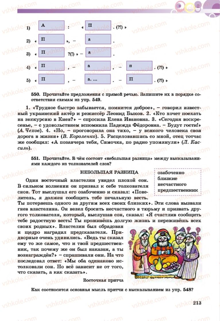 Страница 213 | Підручник Русский язык 7 клас Т.М. Полякова, Е.И. Самонова, А.М. Приймак 2015 3 год обучения