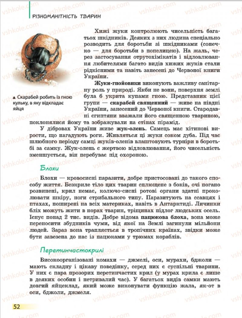 Страница 52 | Підручник Біологія 7 клас Н.В. Запорожець, І.І. Черевань, І.А. Воронцова 2015