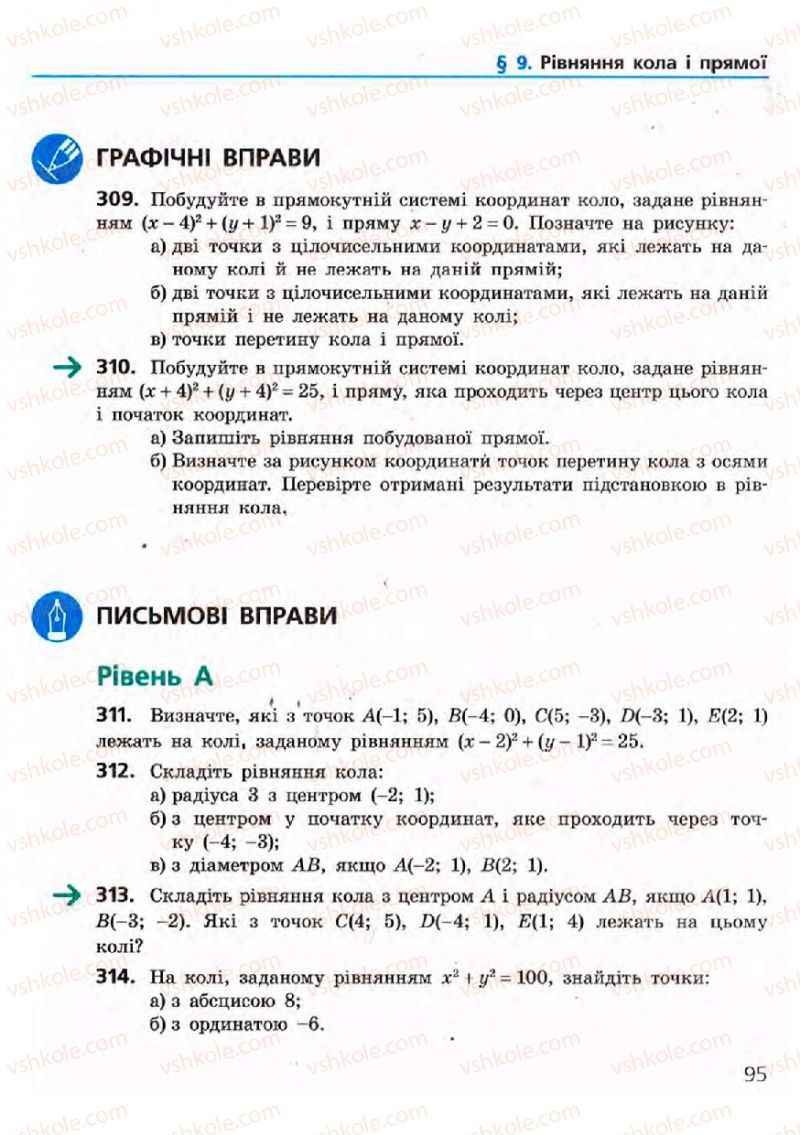 Страница 95 | Підручник Геометрія 9 клас А.П. Єршова, В.В. Голобородько, О.Ф. Крижановський, С.В. Єршов 2009