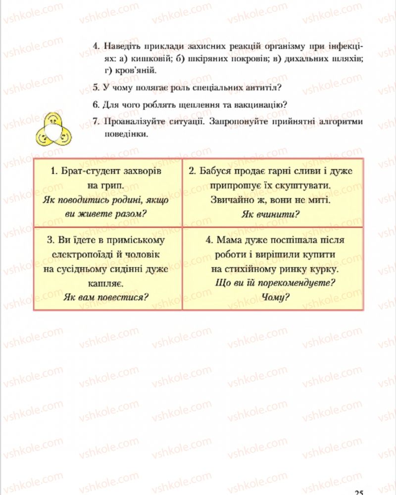 Страница 25 | Підручник Основи здоров'я 7 клас С.В. Василенко, Н.І. Гущина, Г.А. Коломоєць 2015