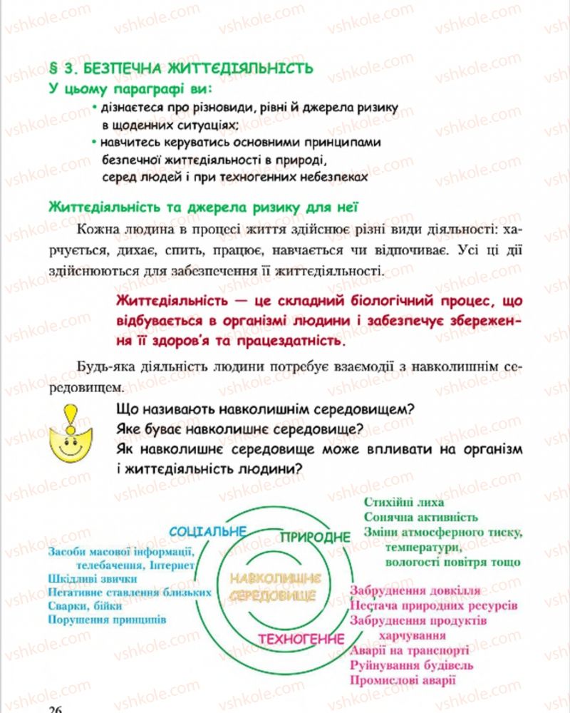 Страница 26 | Підручник Основи здоров'я 7 клас С.В. Василенко, Н.І. Гущина, Г.А. Коломоєць 2015
