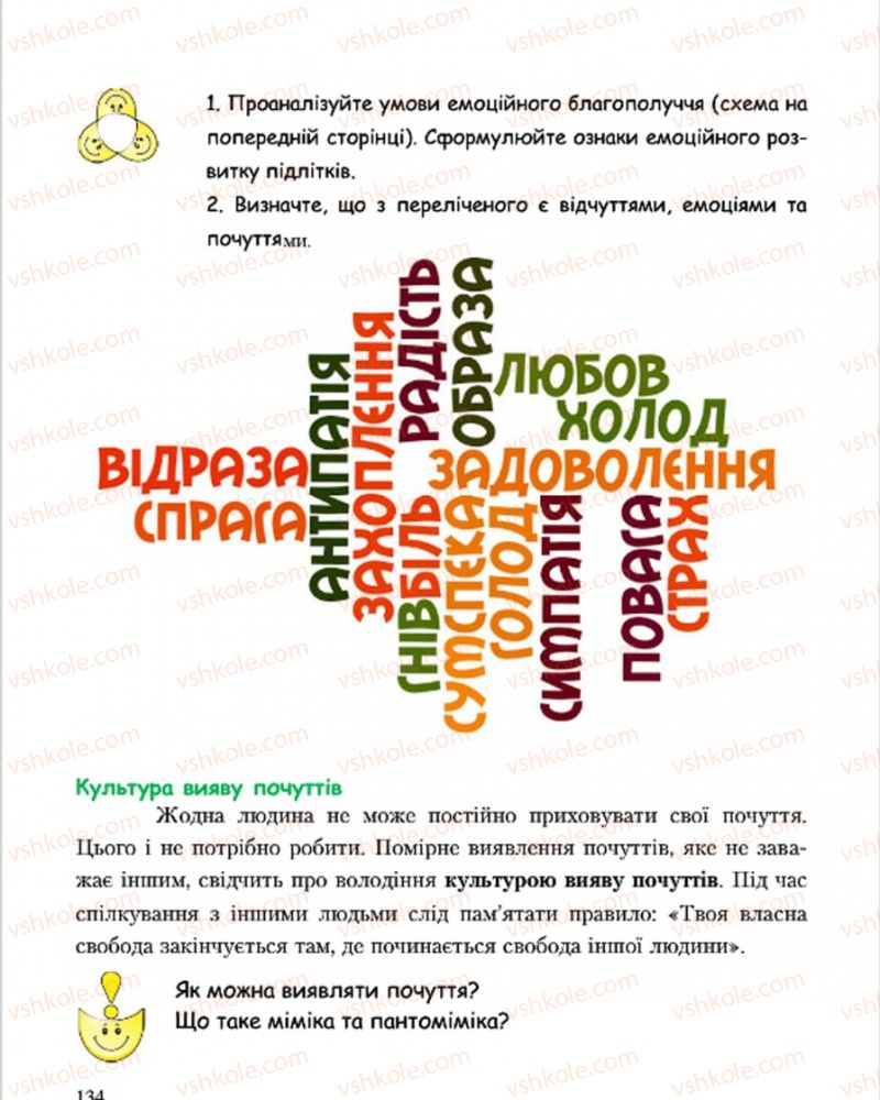 Страница 134 | Підручник Основи здоров'я 7 клас С.В. Василенко, Н.І. Гущина, Г.А. Коломоєць 2015