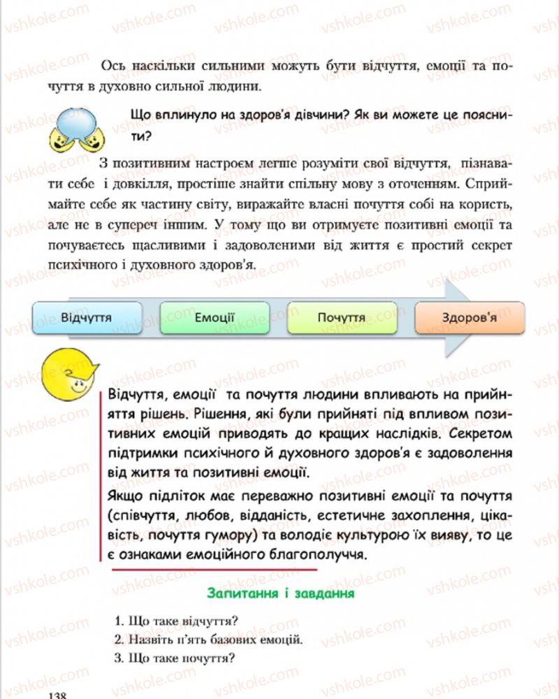 Страница 138 | Підручник Основи здоров'я 7 клас С.В. Василенко, Н.І. Гущина, Г.А. Коломоєць 2015