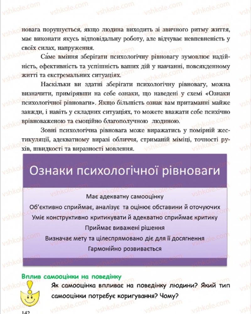 Страница 142 | Підручник Основи здоров'я 7 клас С.В. Василенко, Н.І. Гущина, Г.А. Коломоєць 2015