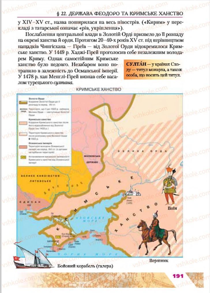 Страница 191 | Підручник Історія України 7 клас Ю.Ю. Свідерський, Т.В. Ладиченко, Н.Ю. Романишин 2015