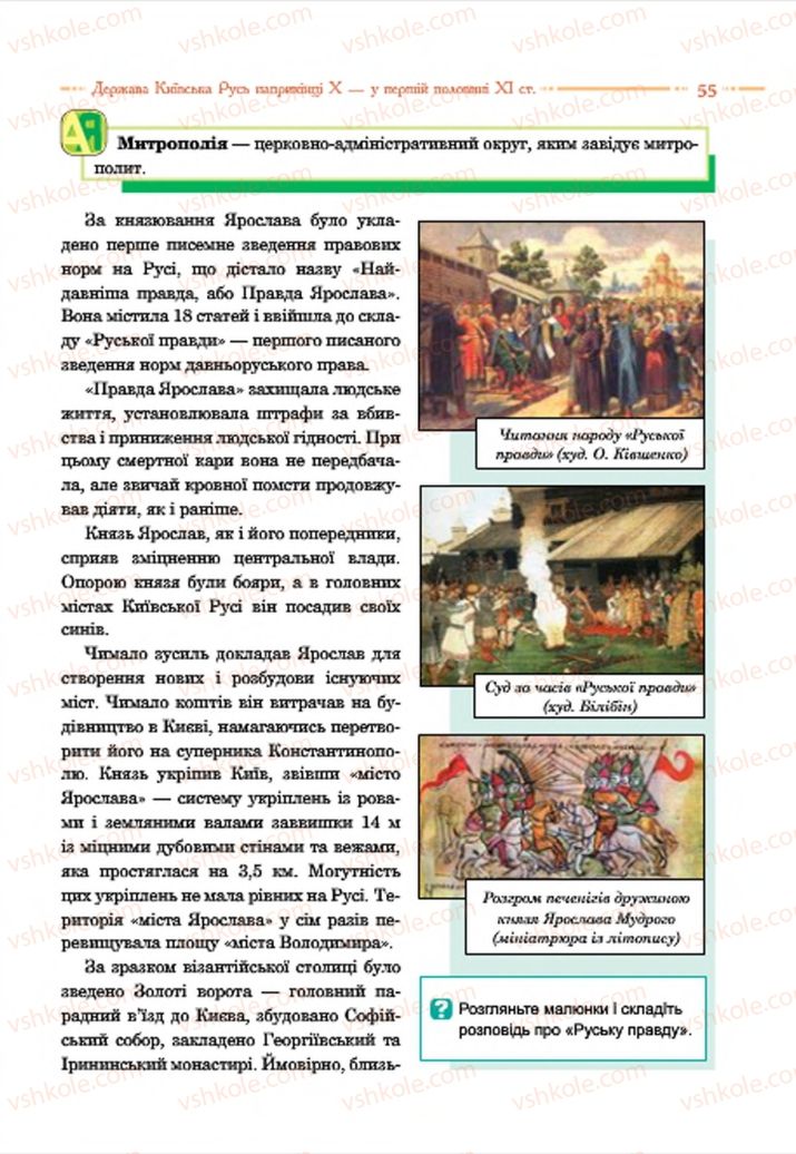 Страница 55 | Підручник Історія України 7 клас С.В. Гісем  2015