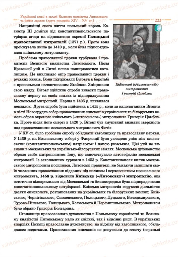 Страница 223 | Підручник Історія України 7 клас С.В. Гісем  2015