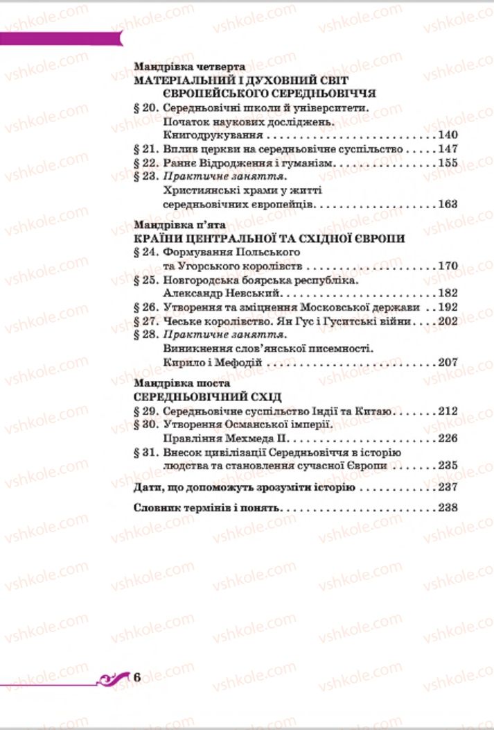 Страница 6 | Підручник Всесвітня історія 7 клас І.Я. Щупак 2015