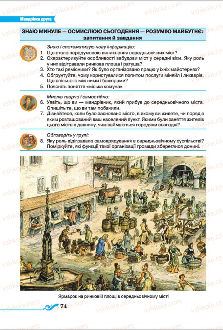 Страница 74 | Підручник Всесвітня історія 7 клас І.Я. Щупак 2015