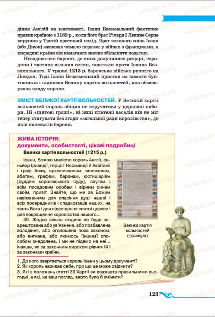 Страница 123 | Підручник Всесвітня історія 7 клас І.Я. Щупак 2015